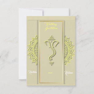 invitación hindú india de boda Ganesha