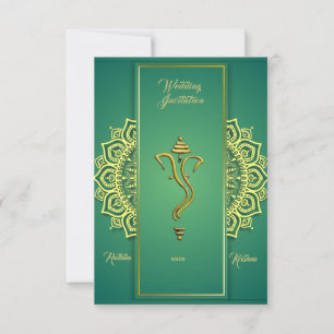 invitación hindú india de boda Ganesha