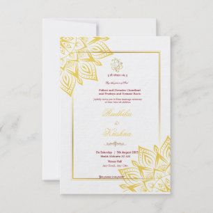 invitación hindú india de Ganesha para boda