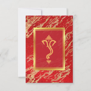 invitación hindú india de Ganesha para boda