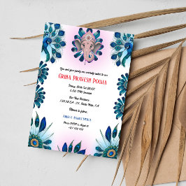 Invitación Hindú indio calentando el hogar Griha Pravesh Peac