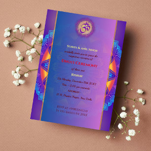 Invitación Hindú indio Dhoti Ceremonia Pancha Kattu