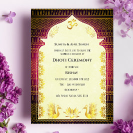 Invitación Hindú indio: Dhoti Ceremony Pancha Kattu Invitado