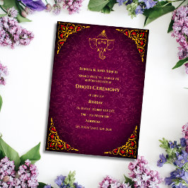 Invitación Hindú indio: Dhoti Ceremony Pancha Kattu Invitado