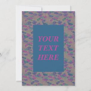 Invitación Hip Funky Boho Grunge Patrón Retro