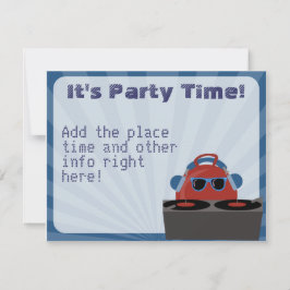 Invitación Hip Hop Bouncy Ball DJ Fiesta