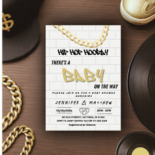 Invitación Hip Hop Diaper Fiesta Dad Coed Urban Baby Shower