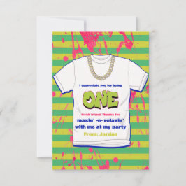 Invitación Hip Hop Fresco Uno con foto Gracias