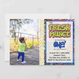 Invitación Hip Hop Fresh con foto Cumpleaños