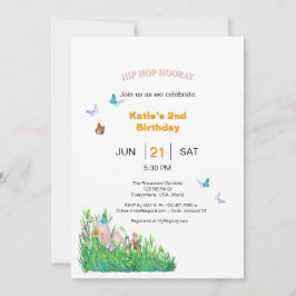 Invitación Hip Hop Hooray Cumpleaños
