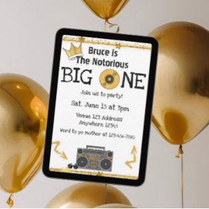 Invitación Hip Hop Notorious Big UNO 1er Cumpleaños