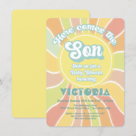 Invitación Hippie Boho Baby Shower Sunshine Son