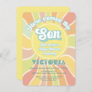Invitación Hippie Boho Baby Shower Sunshine Son