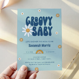 Invitación HIPPIE DAZE Groovy Baby Shower