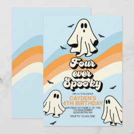 Invitación Hippie Halloween Retro Fantasma Por Siempre Espelu