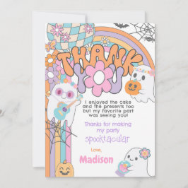 Invitación Hippie Halloween Thank You Card