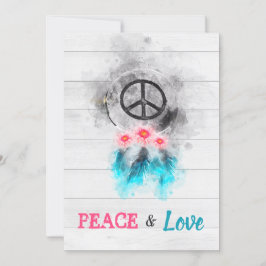 Invitación *~ Hippie Peace Love 60's Baby Neutral Shower