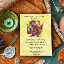 Invitación Hippie Vibes Cumpleaños Senior - Hito Groovy