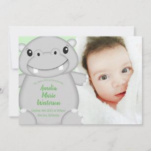 Invitación Hippo Baby Shower