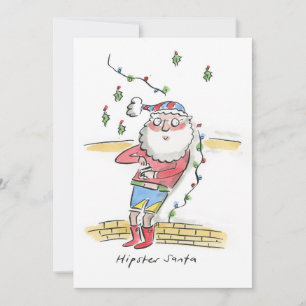Invitación Hipster Santa