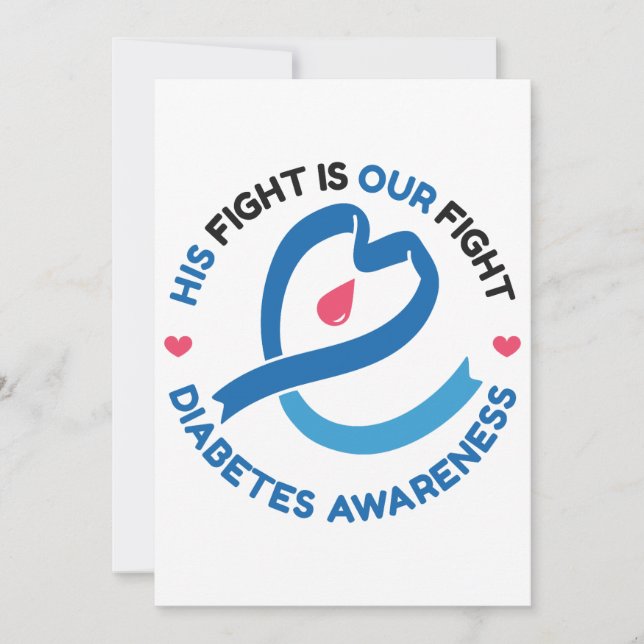 Invitación His Fight Is Our Fight – Diabetes Awareness (Anverso)