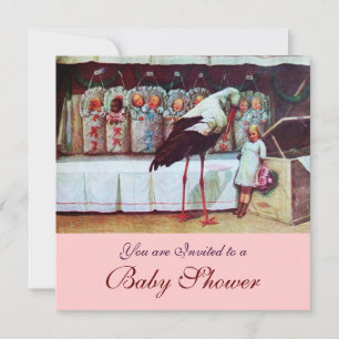Invitación HISTORIA BABY SHOWER 3, rosa