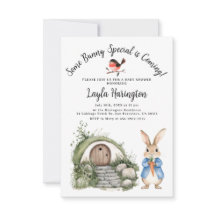 Historia Conejo Niño Baby Shower Jardín Madriguera
