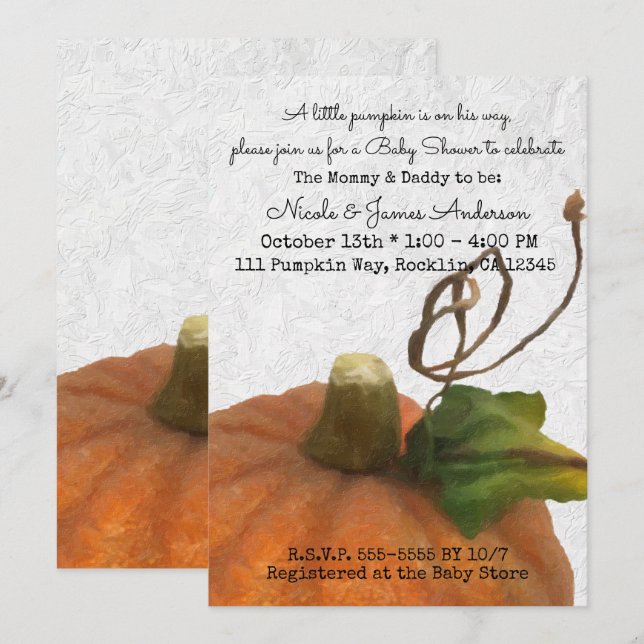 Invitación Historia de cuento de hadas de princesa naranja ad (Anverso / Reverso)