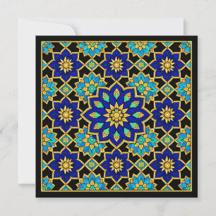 Invitación Historia del estilo otomano diseño azul