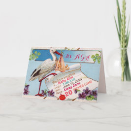 Invitación HISTORIA, ESTADOS DE NACIMIENTO DE BABY SHOWER Chi