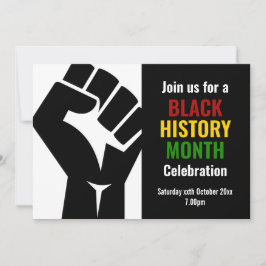 Invitación HISTORIA NEGRA MES Celebración BHM Evento