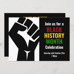 Invitación HISTORIA NEGRA MES Celebración BHM Evento