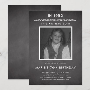 Invitación Historia Pop   Fiesta de Cumpleaños con Foto