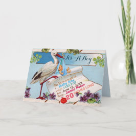 INVITACIÓN HISTORIA, SHAMROCKS NIÑO ESTADOS DE NACIMIENTO DE