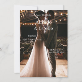 Invitación Historia simple de boda blanco