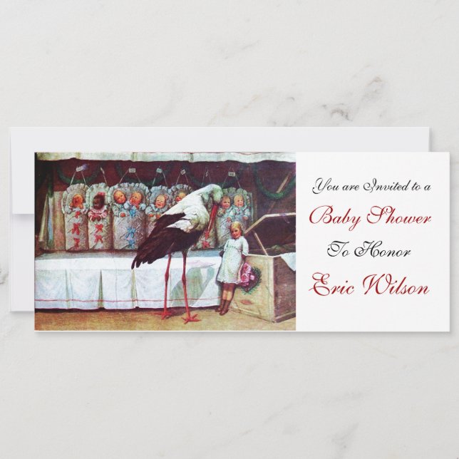 Invitación HISTORIAL BABY SHOWER Recién nacido Arriba Blanco (Anverso)