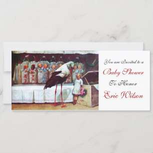 Invitación HISTORIAL BABY SHOWER Recién nacido Arriba Blanco