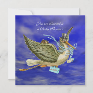 Invitación HISTORIAL BEBÉ CHICO DUCHA Hielo Metálico