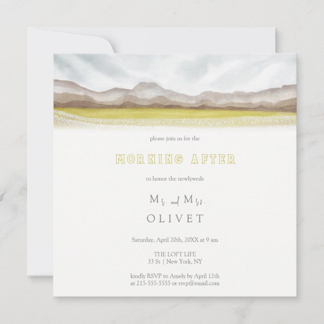 Invitación Historias en flor por la mañana después (Anverso)