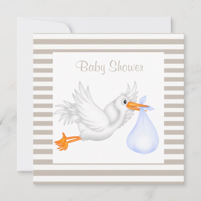 INVITACIÓN HISTORIETA DE BABY SHOWER INVITATION SEPIA/WHITE (Anverso)