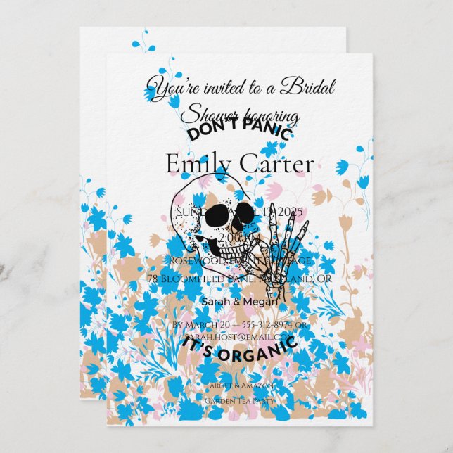 Invitación Hitchhiker’s Guide Art | Minimalist Cult Classic (Anverso / Reverso)