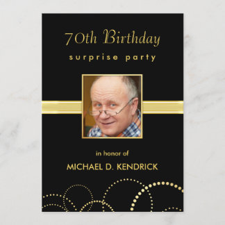 Invitación Hito Adulto de 70 años - Foto opcional