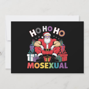 Invitación Ho Ho Ho Mosexual Gay Santa LGBT Gay Pride Navidad