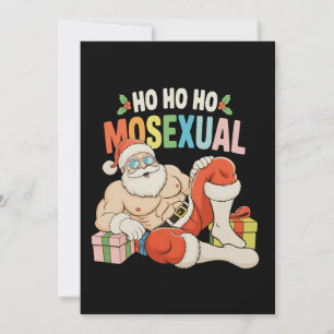 Invitación Ho Ho Ho Mosexual Gay Santa LGBT Orgullo Navidad