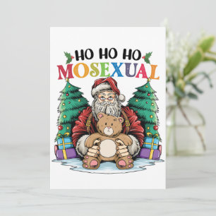 Invitación Ho Ho Ho Mosexual Gay Santa LGBTQ Navidad Gay 