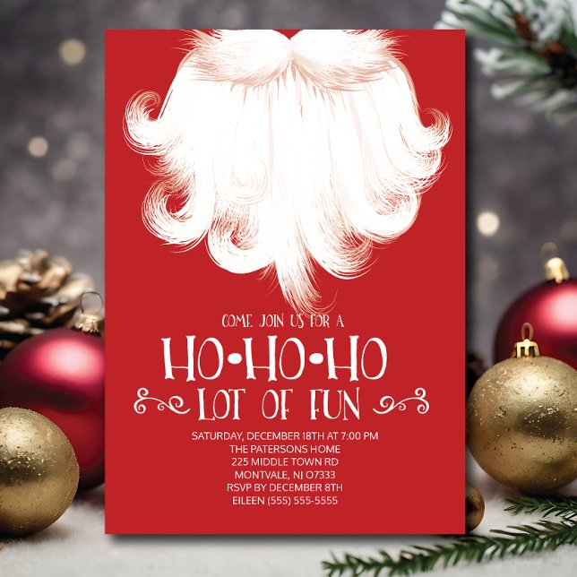 Invitación HO HO HO mucha de la diversión de los Navidades Sa (Subido por el creador)