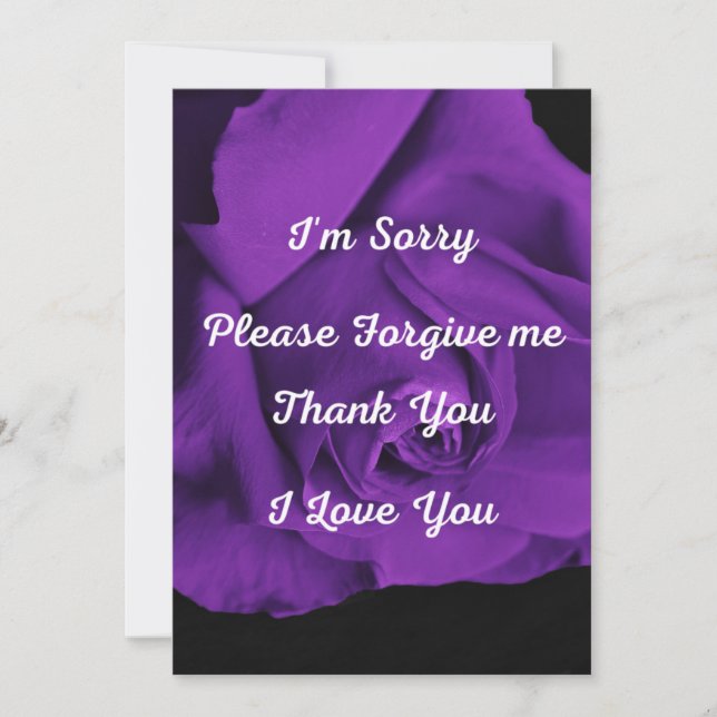 Invitación Ho' oponopono o hawaiano: Oración de perdón (Anverso)