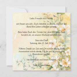 Invitación Hochzeit de eslóvollo en Pastell