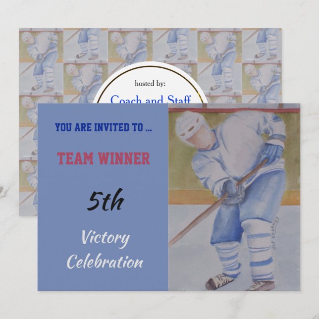 INVITACIÓN HOCKEY INVITE (Anverso / Reverso)