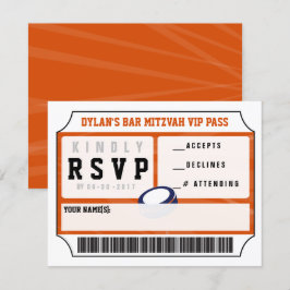 Invitación HOCKEY VIP RESPUESTA CARTA Barra Bat Mitzvah Invit
